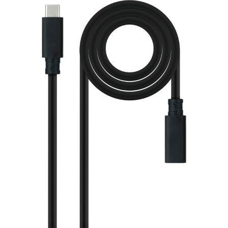 CABLE USB-C 3.2 Gen2x2 20Gbp 100W/5A, 4k/60Hz, USB-C/M-H 2 M NEGRO NANOCABLE CABLE USB-C 3.2 Gen2x2 20Gbp 100W/5A, 4k/60Hz, USB-C/M-H 2 M NEGRO NANOCABLE